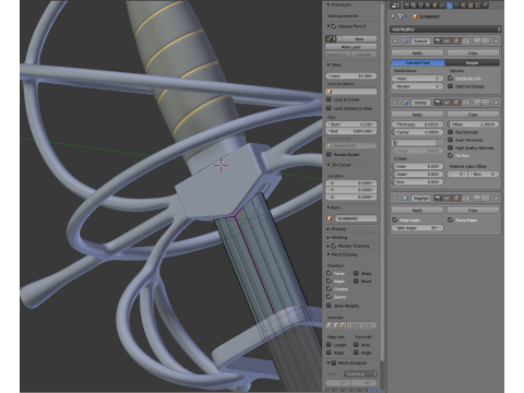 Medieval Fencing Sword 3D Model