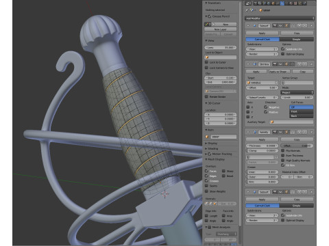 Medieval Fencing Sword 3D Model