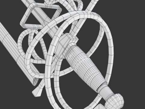 Medieval Fencing Sword 3D Model