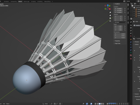 Shuttlecock 3D Модель