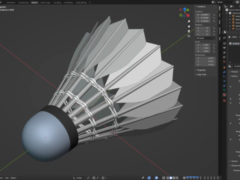 Shuttlecock 3D Model