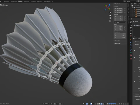 Shuttlecock 3D Model