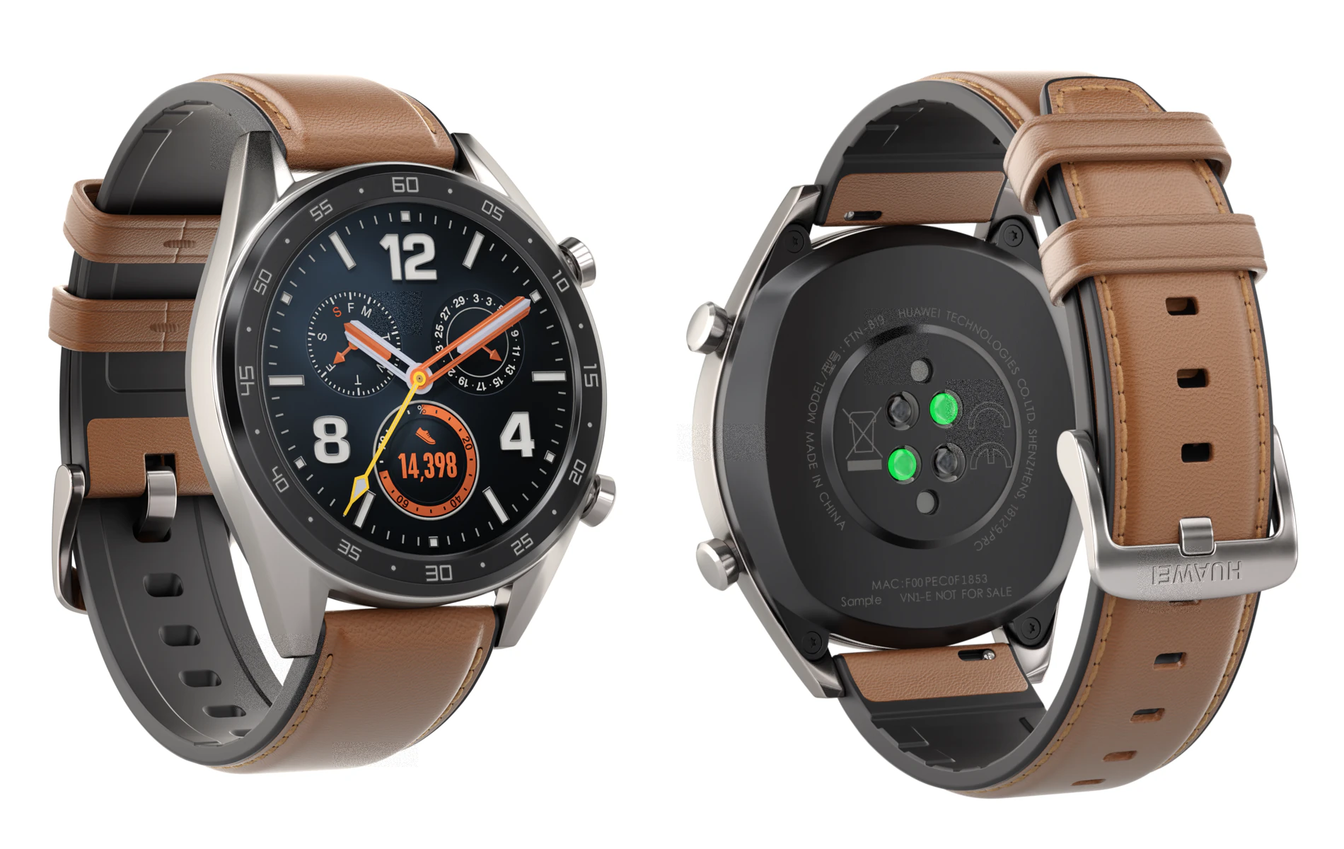 Huawei Sport Smart Watch 3D Model .c4d .max .obj .3ds .fbx .stl .blend