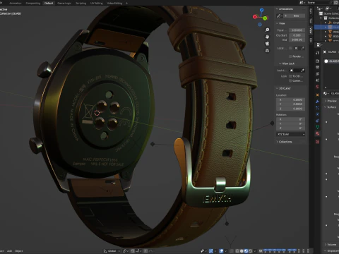 Huawei Sport Smart Watch 3D Model