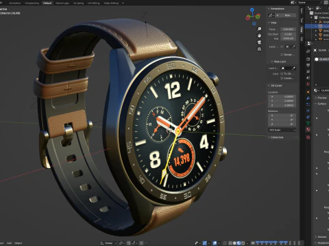 Huawei Sport Smart Watch 3D Model