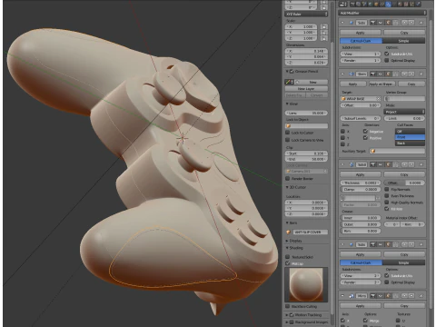 Wireless Bluetooth Gamepad 3D Model