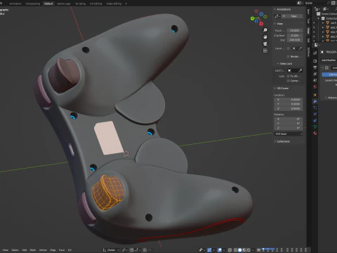 Wireless Bluetooth Gamepad 3D Model
