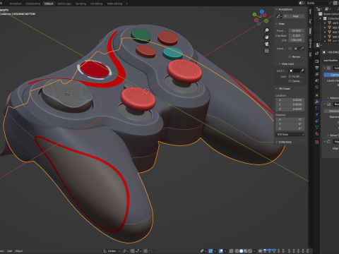 Wireless Bluetooth Gamepad 3D Модель