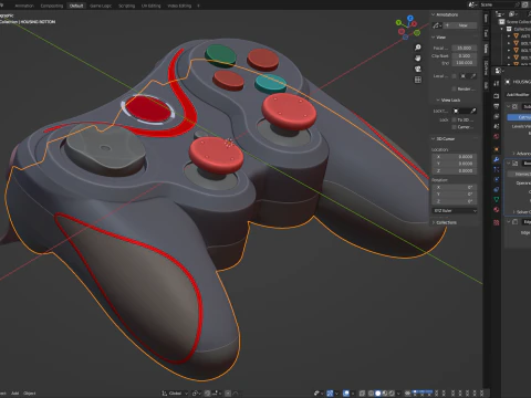 Wireless Bluetooth Gamepad 3D Model
