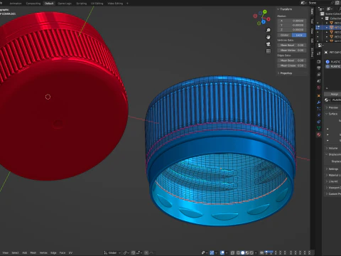 Plastic Pet Bottle Cap 3D Model