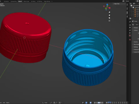 Plastic Pet Bottle Cap 3D Model