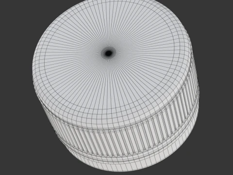 Plastic Pet Bottle Cap 3D Model