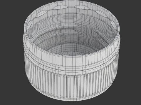 Plastic Pet Bottle Cap 3D Model
