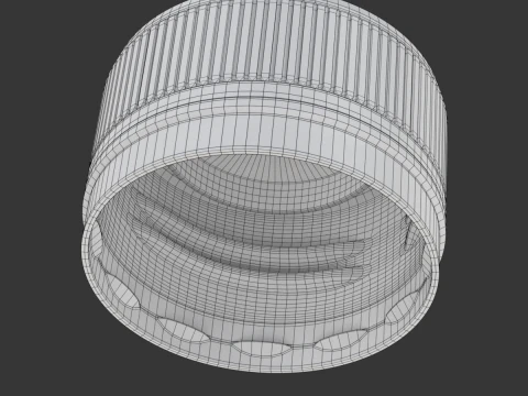 Plastic Pet Bottle Cap 3D Model