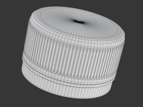 Plastic Pet Bottle Cap 3D Model