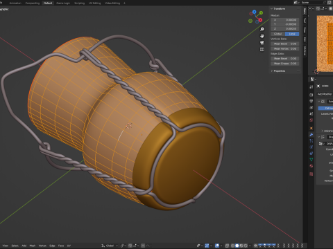 Champagne Cork 3D Model