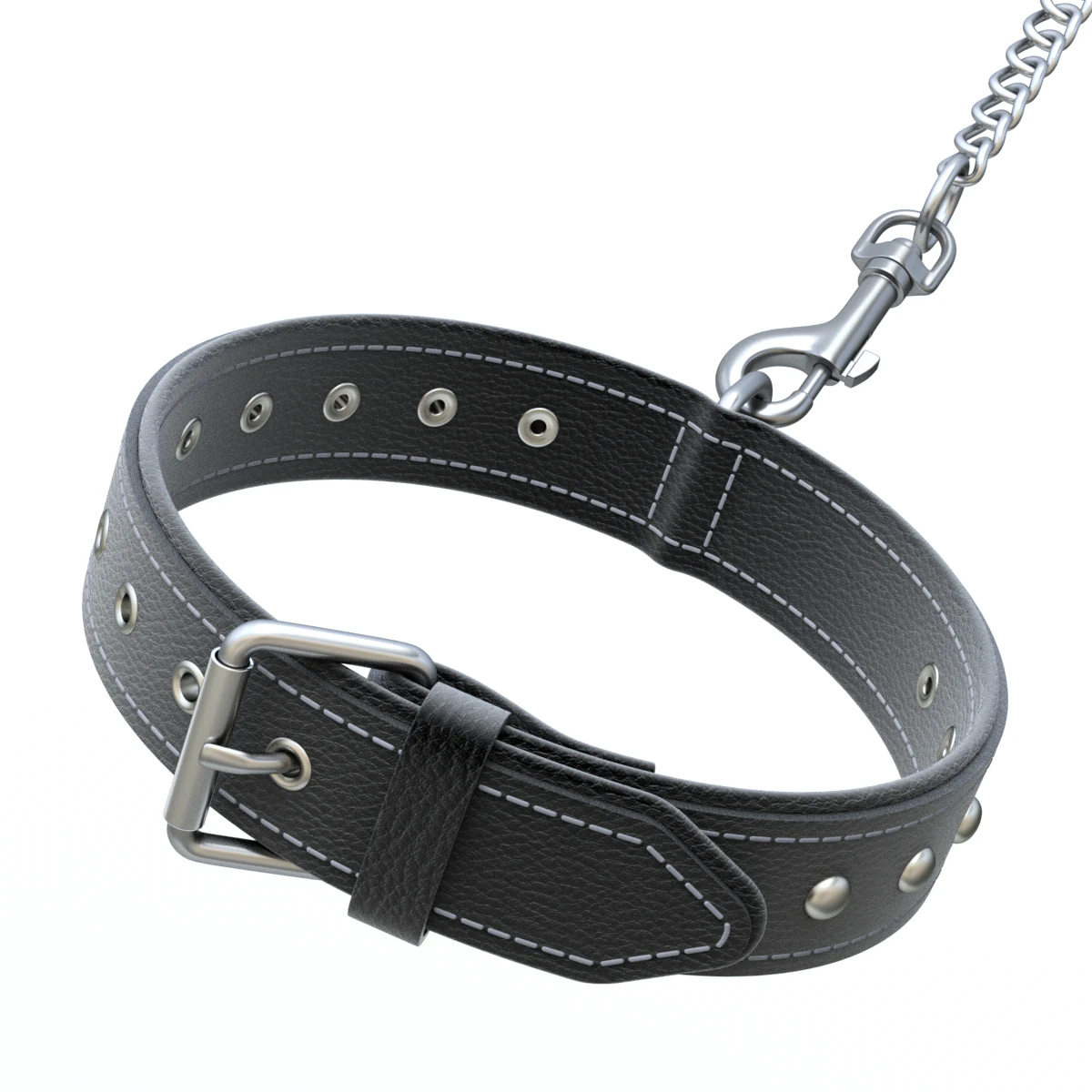Dog Collar 3D Model .c4d .max .obj .3ds .fbx .stl .blend 