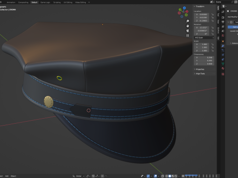 Driver Cap Model 3D