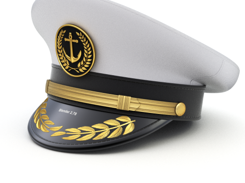 Navy Captain Hat 3D मॉडल