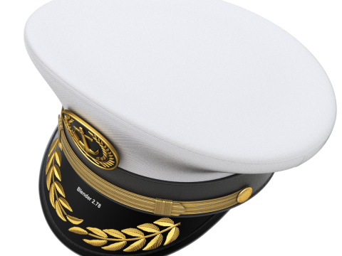 Navy Captain Hat 3D-Modell