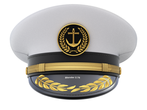 Navy Captain Hat 3D-Modell