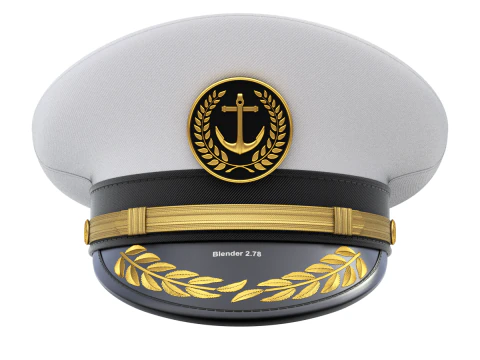 Kapelusz Kapitana Marynarki Wojennej Model 3D