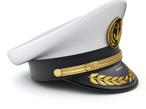 Kapelusz Kapitana Marynarki Wojennej Model 3D
