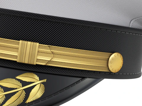 Kapelusz Kapitana Marynarki Wojennej Model 3D