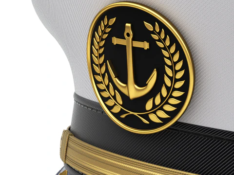 Kapelusz Kapitana Marynarki Wojennej Model 3D