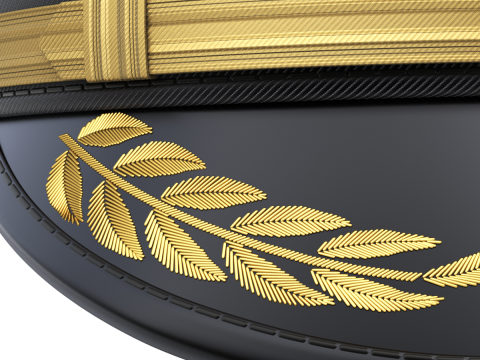 Navy Captain Hat 3D-Modell