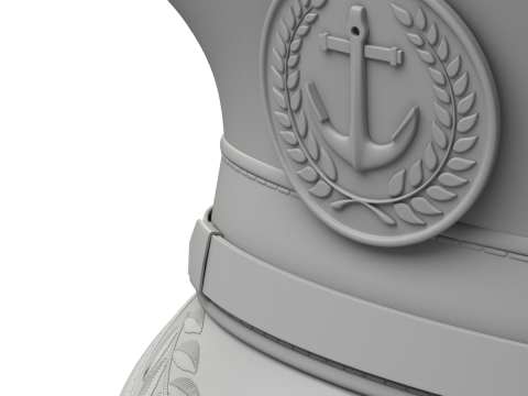 Navy Captain Hat 3D-Modell