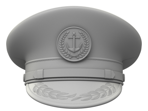 Navy Captain Hat 3D-Modell