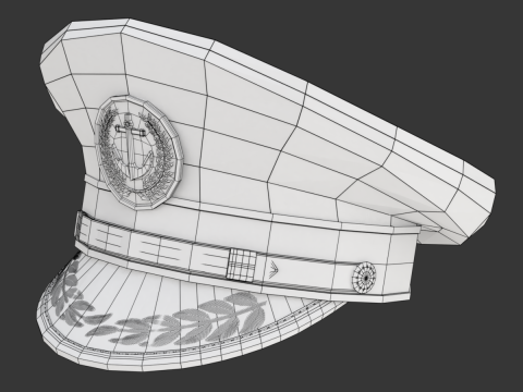 Navy Captain Hat 3D-Modell