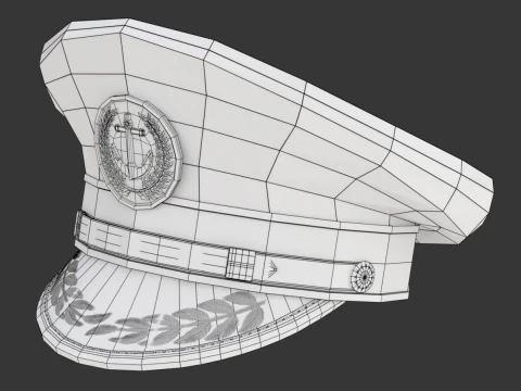 Kapelusz Kapitana Marynarki Wojennej Model 3D