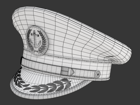 Navy Captain Hat 3D-Modell