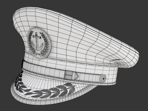 Kapelusz Kapitana Marynarki Wojennej Model 3D