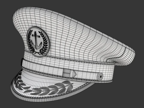 Kapelusz Kapitana Marynarki Wojennej Model 3D