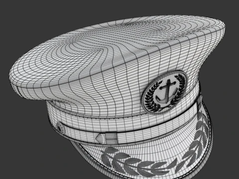 Kapelusz Kapitana Marynarki Wojennej Model 3D