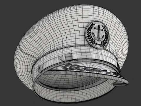 Kapelusz Kapitana Marynarki Wojennej Model 3D