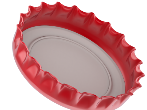 Bottle Cap Set 3D Model