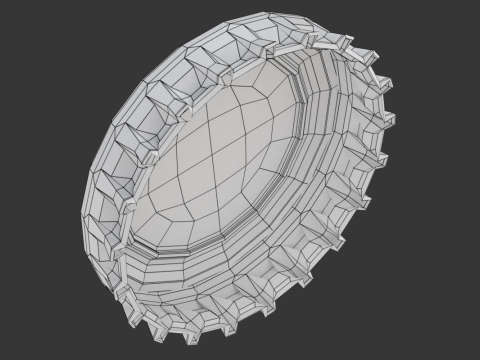 Bottle Cap Set 3D Model