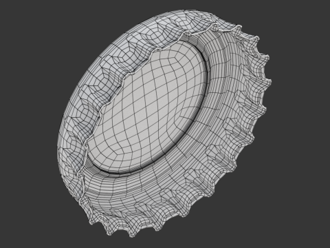Bottle Cap Set 3D Model