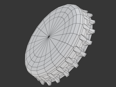 Bottle Cap Set 3D Model