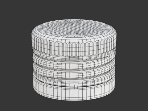 Bottle Cap Set 3D Model