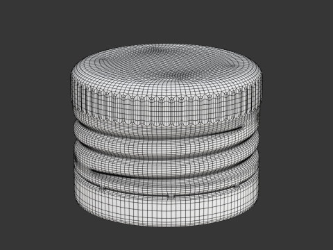 Bottle Cap Set 3D Model