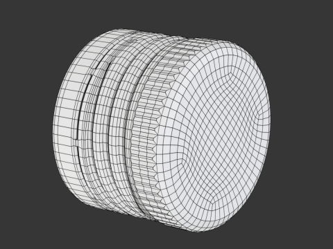Bottle Cap Set 3D Model