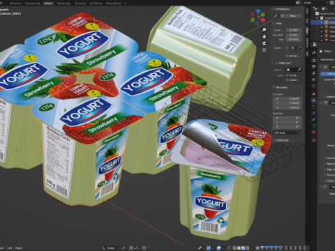 Fruit Yogurt 3D Модель