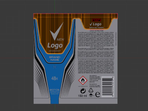 Bo&icirc;te de d&eacute;odorant Modèle 3D