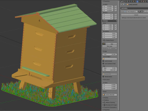 colmena de abejas Modelo 3D