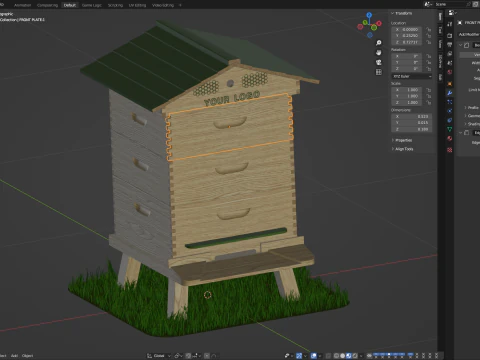 colmena de abejas Modelo 3D